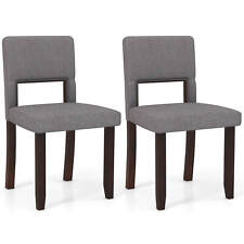 Wooden Dining Chair Set of 2 W/ Padded Seat & Back Acacia Wood Frame Home - Mumbai - India