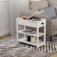 End Table with Drawer & 2 Shelves Narrow Side Table Wood Bedside Nightstand - Toronto - Canada