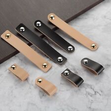 Soft Leather Cabinet Handles Minimalist Cupboard Door Knobs Dresser Drawer Pulls - Toronto - Canada