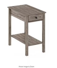 Rustic Oak Rectangle/Long Wood Side Table with Drawer - New York - US