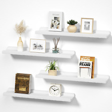 Love-KANKEI White Long Floating Shelves for Wall 24 Inch Set of 4, Rustic Wall - Toronto - Canada