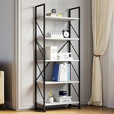 5-Tier Freestanding Bookshelf, white Modern Minimalist Open Display - Toronto - Canada