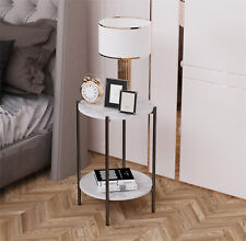 Minimalist Marble End Table 2 Colors Living Room Office Furniture Stable Frame - Edison - US