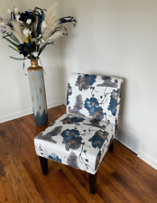 Contemporary Armless Accent Chair Upholstered Floral Living Room Seat NEW - Mumbai - India