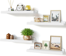 White Floating Shelves for Wall Set of 4, Wood Wall Shelves with Lip,15.6 Inch R - Toronto - Canada