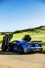 Ford Gt Sports Car Luxury Automotive Racing Wall Art Home Decor - POSTER 20x30