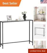 Sleek Tempered Glass Console Table with Black Steel Frame - Modern Minimalism - Mumbai - India