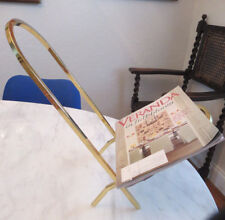 MID CENTURY MODERN MINIMALIST SOLID BRASS MAGAZINE RACK BOOK HOLDER - Toronto - Canada