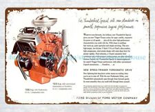 home decor vases 1955 Thunderbird car engine automotive metal tin sign