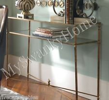 Neiman Marcus BARSTOW Console Table Glass Iron MINIMALIST Horchow Sofa Entry - Mumbai - India