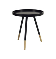 Innis Round Tray Side Table, Black, Simple Modern Minimalist Design End Table - Toronto - Canada