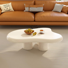 Cream White Coffee Table,Cloud-Shape Cute Coffee Table with 3 Short Legs,Modern - Mumbai - India