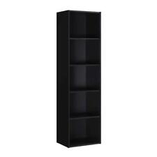 HODEDAH Bookcase 15.91-in W 59 H 5-Shelf Standard Engineered Wood Black - Luckey - US"