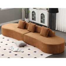 Modern Curved Combination Sofa w/3 Pillows Minimalist Sofa in Office Living Room - Mumbai - India