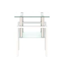 Minimalist Modern Tempered Glass Coffee Table Square Table with Metal Leg - Mumbai - India