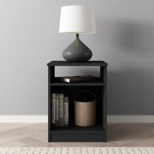 Black Ardent Open Shelf Nightstand, Bedroom Furniture, Simple Design,discount - Lillian - US