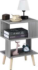 Nightstand Open Side Table, gray,Modern and minimalist design - Mumbai - India