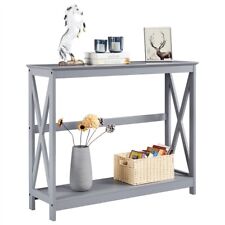 Classic X-Design Console Table Sofa Side Table For Entryway Living Room, Gray - Mumbai - India