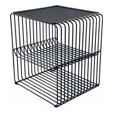 Pangea Home Polly 2-Tiered Tall Modern Metal Side Table in Black - Toronto - Canada