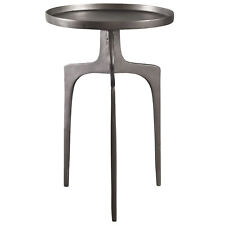 Luxe Modern Silver Metal Tripod Accent Table Industrial Spike Leg Minimalist - Mumbai - India