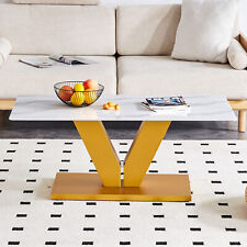 Modern minimalist coffee table. Tempered glass with stickers tabletop - Mumbai - India