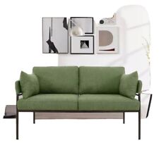 Modern Minimalist 2-Seater Couch with Pillows Linen 59inch Living Room - Farmington - US