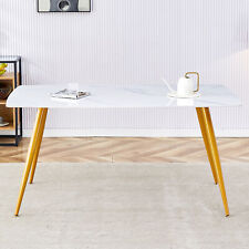 Modern minimalist dining table. White imitation marble pattern 62*34.6"*29.9" - Mumbai - India"