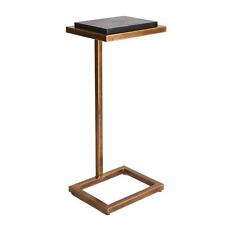 Petite Minimalist Bronze Black Accent Table Cantilever Pull Up Marble Metal Gold - Mumbai - India