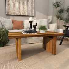 40 in. Brown Medium Rectangle Wood Handmade Coffee Table - CA