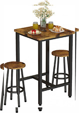 Recaceik 3 Piece Pub Dining Set, Modern bar Table and 24, Rustic Brown - Mumbai - India"