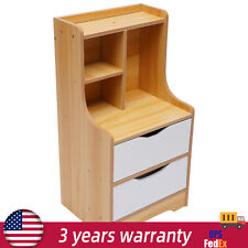 Bedroom End Side Bedside Table Nightstand Organizer with 2 Drawers Storage Wood - Toronto - Canada