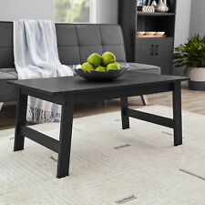 Modern Minimalist Black Rectangle Coffee Table - Irvine - US