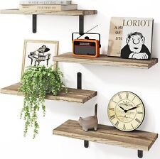 Fixwal Wall Floating Shelves for Room Decor, 4 Sets Carbonized Black - Mumbai - India