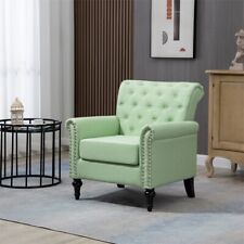 Modern Accent Chair Single Sofa Linen Fabric Tufted Armchair for Living Room - Mumbai - India