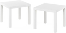 Classic Homey Square Parsons Side End Table, Set of 2, White - Mumbai - India