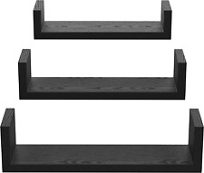 Wall Mounted Floating Shelves Set 3 Modern Display Hanging Shelves Wood Storage - Toronto - Canada