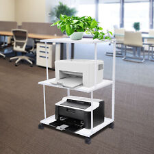 3-tier Printer Stand White Rolling Stand Office Living Room W/4 Wheels - Toronto - Canada