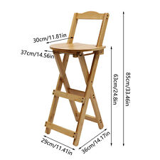 Portable Folding Bamboo Stool Tall Chair Foldable Bar Stool Porch Kitchen Chair - Toronto - Canada