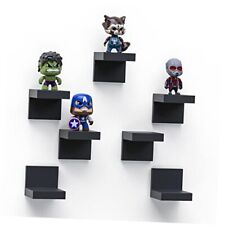 7-Pack Small Floating Shelves for Wall by RicherHouse, Plastic Black - 7 Pcs - Mumbai - India