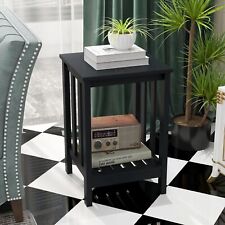 Black Side Tables Living Room Modern Living Room Stand Rustic End Table Slim ... - Eugene - US