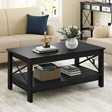 Coffee Table for Living Room,Modern Farmhouse Coffee Table with Black - Miami - US