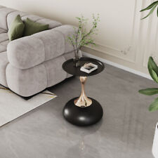 Luxury Design Iron End Table Minimalist Round Side Table for Small Space Black - Mumbai - India