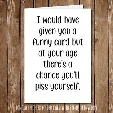Funny Cards Rude Birthday 40th 50th 60th 70th Mum dad Birthday Greeting Gifts136