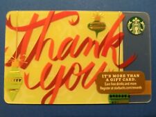 STARBUCKS CARD 2016 THANK YOU ORNAMENT "🎄 NO VALUE~ PRETTY CARD~ GREAT PRICE "