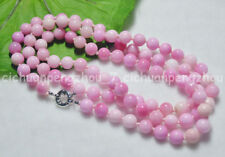 6/8/10/12mm Pink Multicolor Kunzite Round Gems Beads Jewelry Necklaces 16-36''