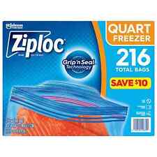 Ziploc Easy-Open Tabs Freezer Quart Bags (216 ct.)