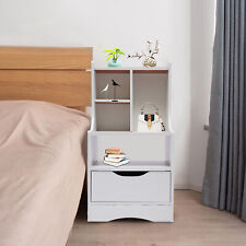 Side Table Cabinet Bedside Furniture Free-standing for Small Space Furniture