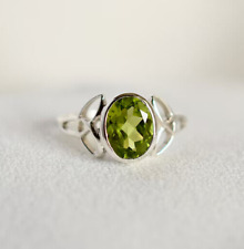 Green Peridot Gemstone 925 Sterling Silver Ring Silver Handmade Jewelry Ring