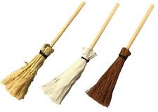 Dollhouse 3 Traditional Witches Besom Broom Stick Cleaning Kitchen Accessory
