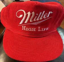 MILLER HIGHLIFE SNAPBACK HAT WITH CORD Red Color Brand New Never Worn